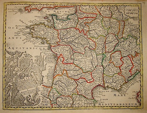 Seutter Matthaeus (1678-1757) Gallia... s.d. (ma 1744) Augsburg, presso C.Lotter